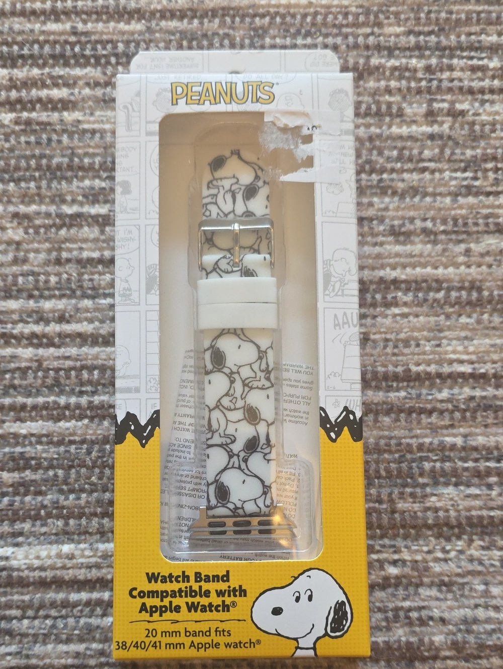 New Peanuts White Snoopy Printed Apple Watch Band